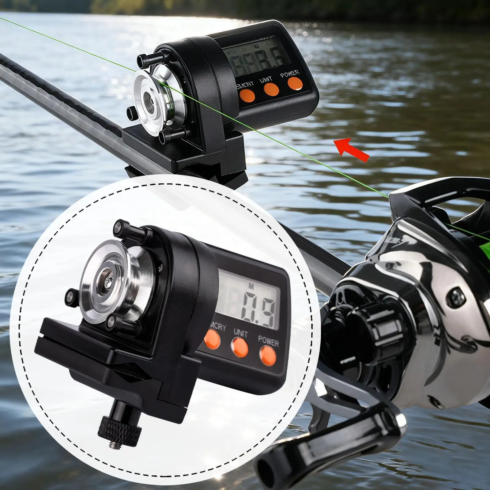 

Счетчик лески, профессиональный двунаправленный измерительный прибор, практичный для намотки, портативный, подходит для стержня, измеритель лески от 5 до 17 мм