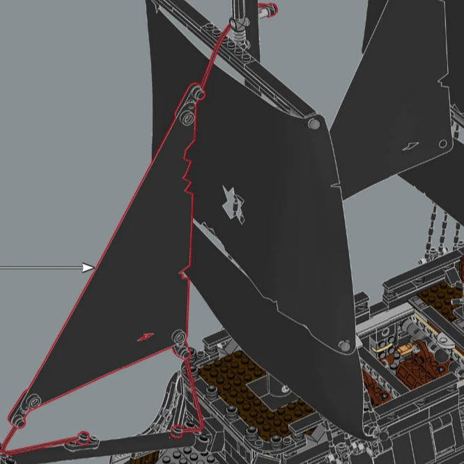 Black-Sail Piratenschiff 10365 Bausteine-Sets, kompatibel mit Legoed-Partikeln, geeignet für Weihnachtsgeschenke, 2862 Stück