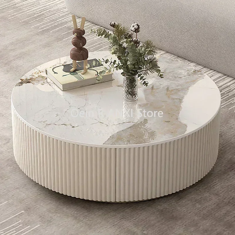 White Side Glass Coffee Table Room Makeup Nordic Hallway Cofee Tea Table Salon Center Table Basse Multifunction Furniture