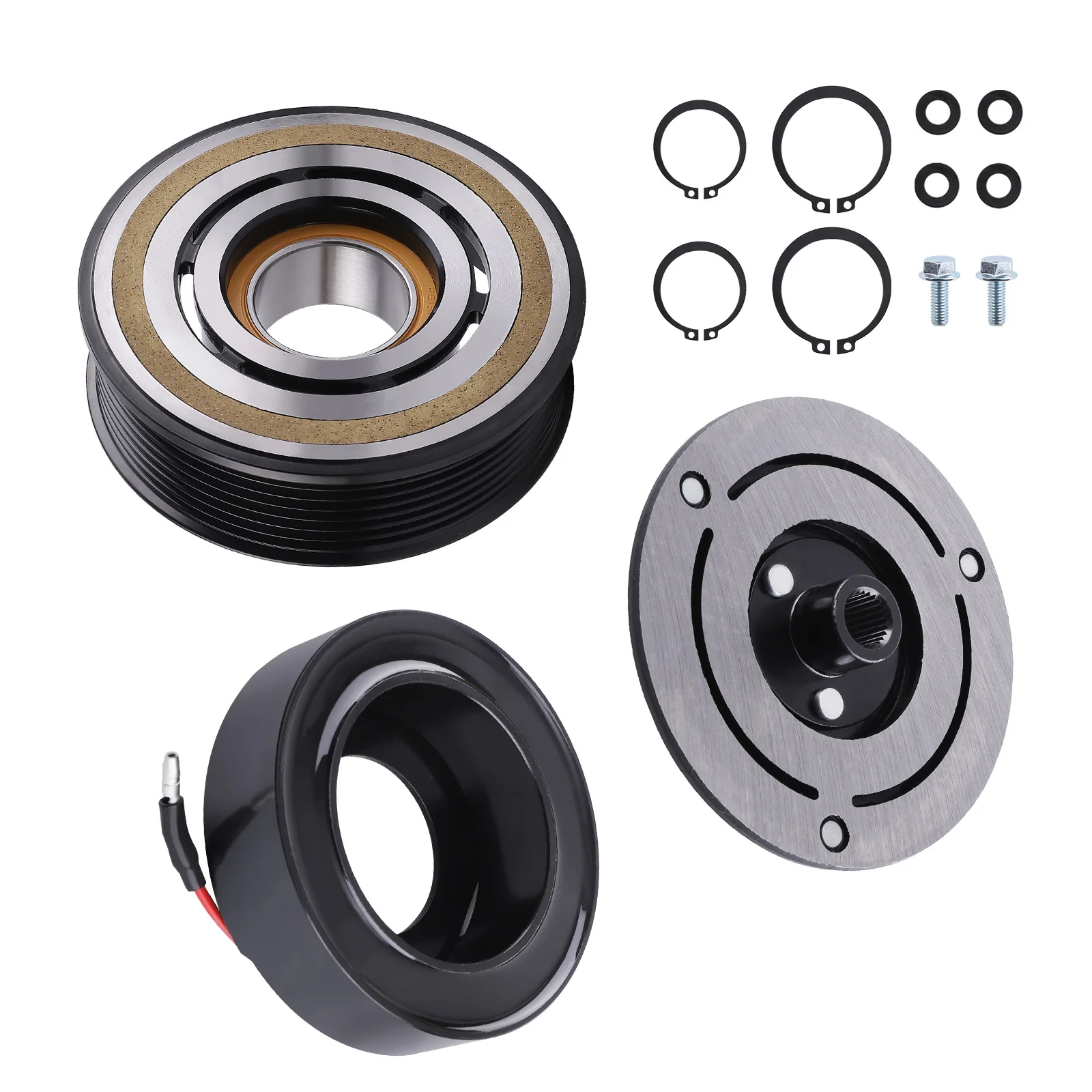 ZESTAW SPRZĘGŁA KOMPRESORA KLIMATYZACJI, KOŁO PASOWE, CEWKA DO Toyota Tacoma 2.7L 3.5L 2016 - 2020