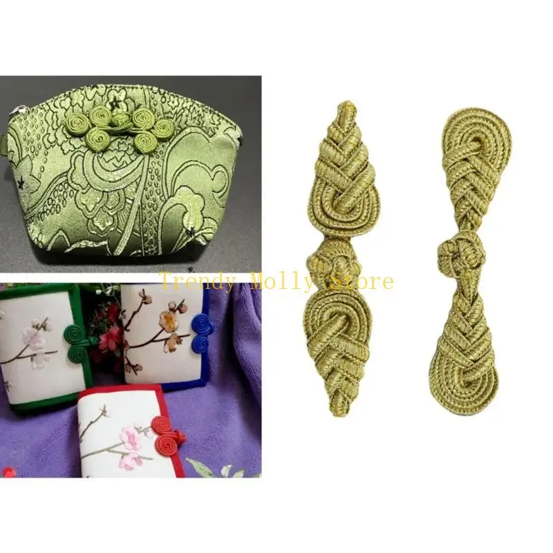 

N5KB Vintage Pipa Knot Buckle Chinese Closure Button Traditional Cheongsam Ornament