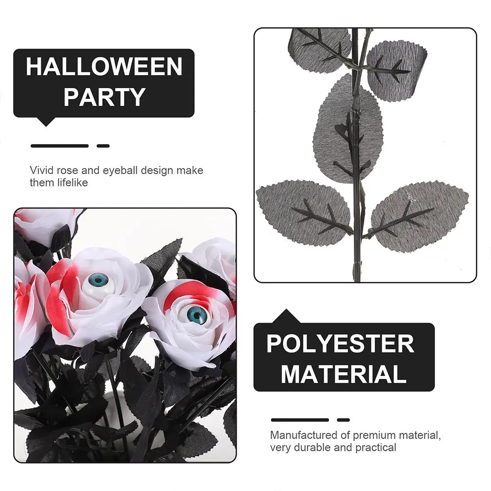 

10pcs Halloween Eyeball Flower Fake Decoration Simulated For Party Halloween Party Supplies Creepy Decorative Horror Tricky