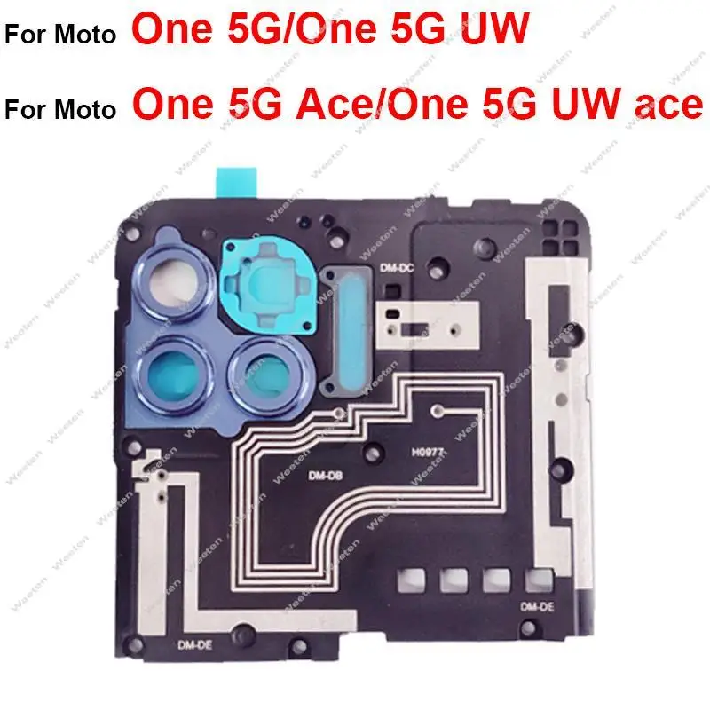 

Rear Back Camera Lens Glass with Frame Holder For Motorola MOTO One 5G UW One 5G Ace UW Ace Antenna Motherboard Cover Parts