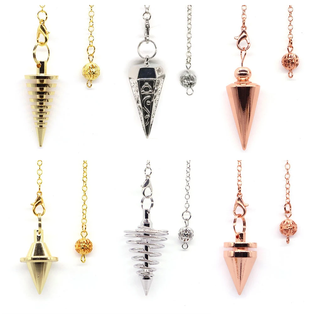 

Cone Pendulum 100% Copper Brass Metal Pendant for Divination Dowsing Reiki Healing Spiritual Meditation Wicca Jewelry Pendule