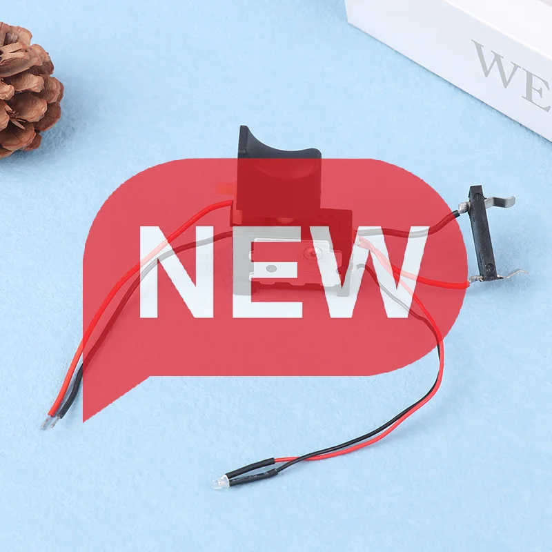 

DC7.2-24V Electric Drill Switch Cordless Drill Speed Control Button Trigger Switch With Small Light Power Tool Parts