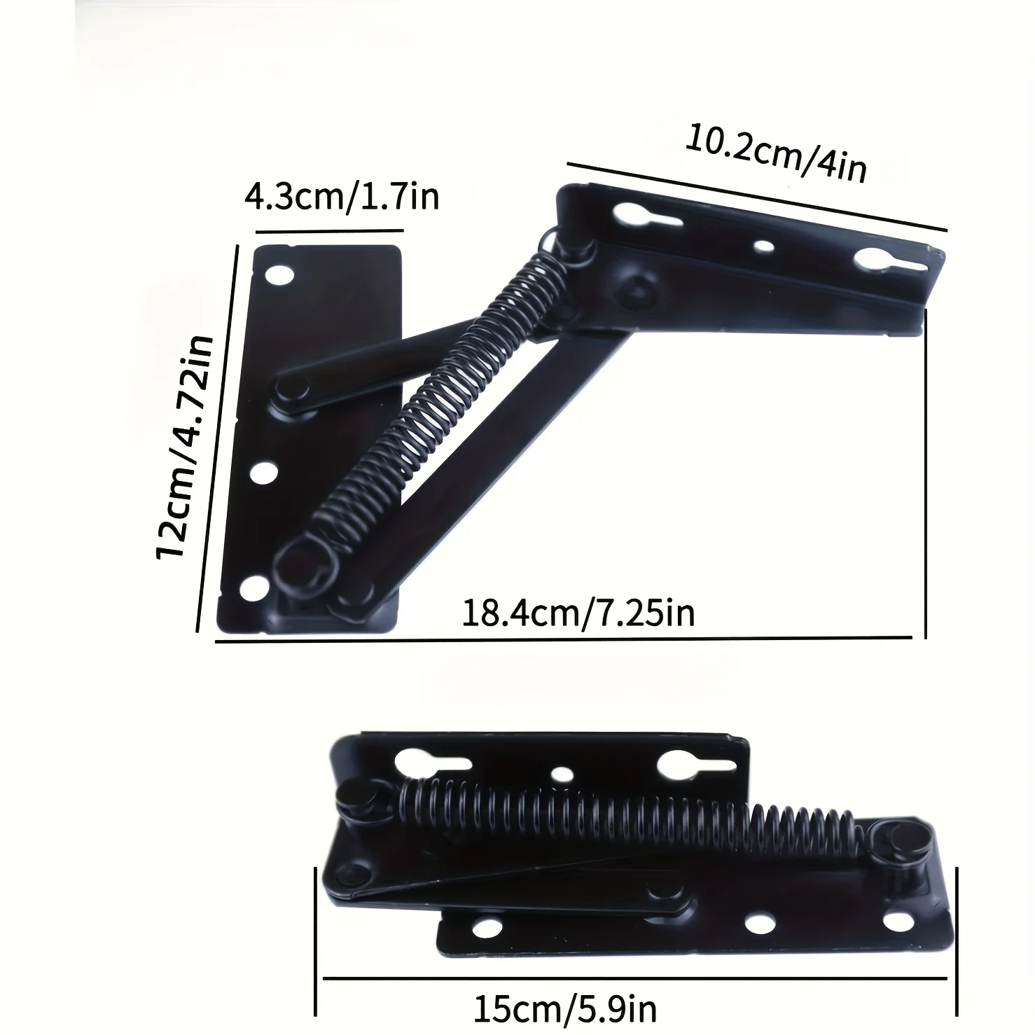 80 Degree Foldable Lifting Bracket with Spring Hinge Metal Bench Seat Hinge Elevator Top Hinge Uncharged Shelf Brackets for Home