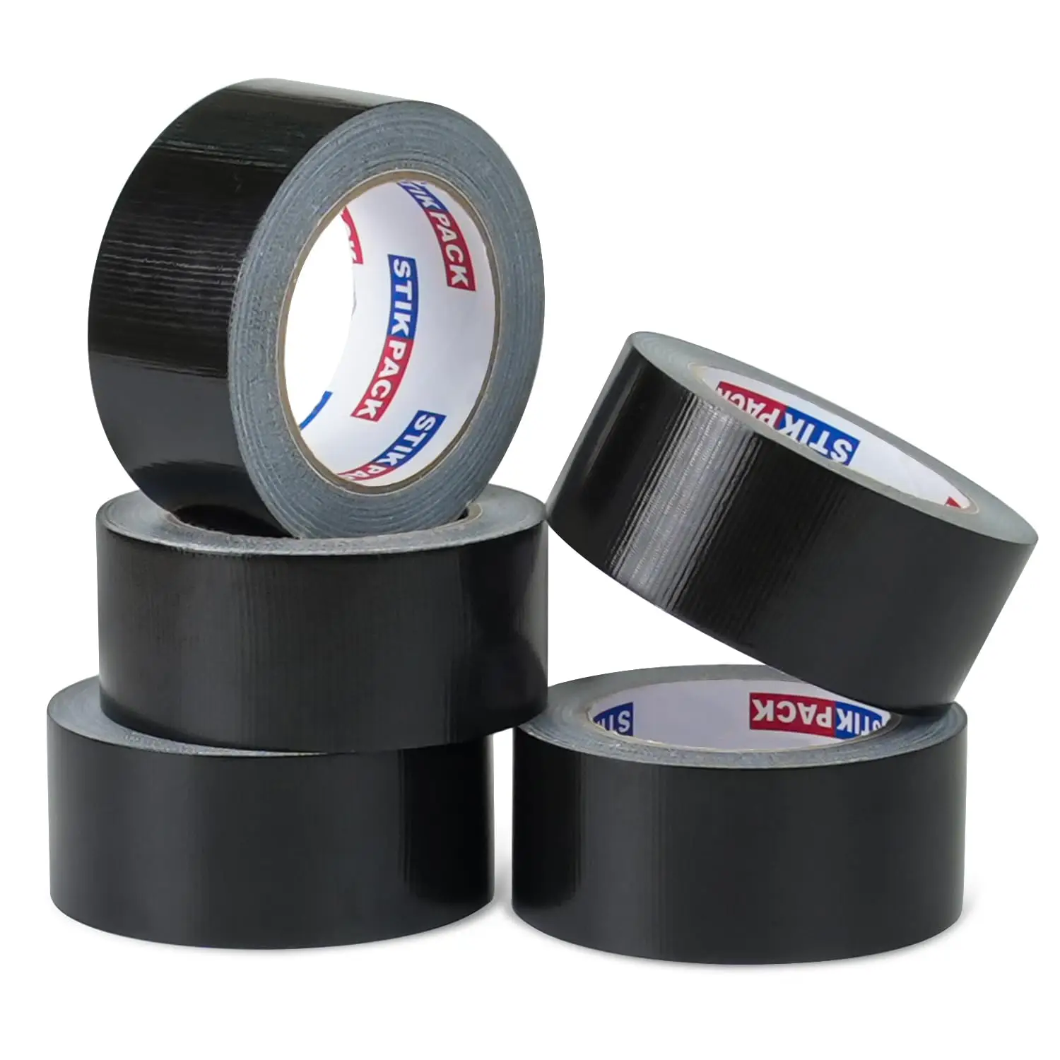 

5 Pack Black Duct Tape Heavy Duty, 2 Inches x 30 Yards, 8.27 mil, Strong Industrial Strength, Flexible, No Residue, Wate