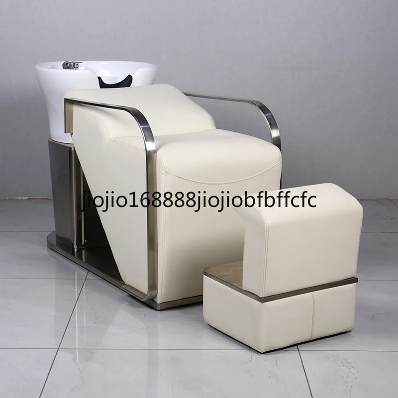 Suitable for  Hair salon special flush bed beauty  ceramic basin shampoo bed