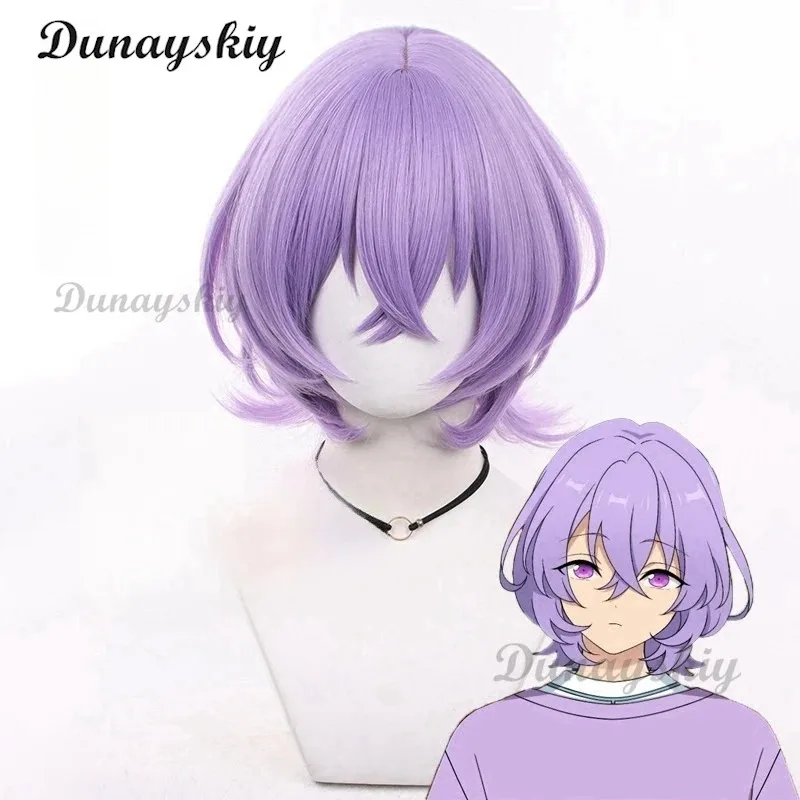 AAA 2025 Fuyume 코스프레 가발 ES Hanamura 애니메이션 여성용 귀여운 가발 보라색 내열성 합성 머리 할로윈 역할 놀이 Customi