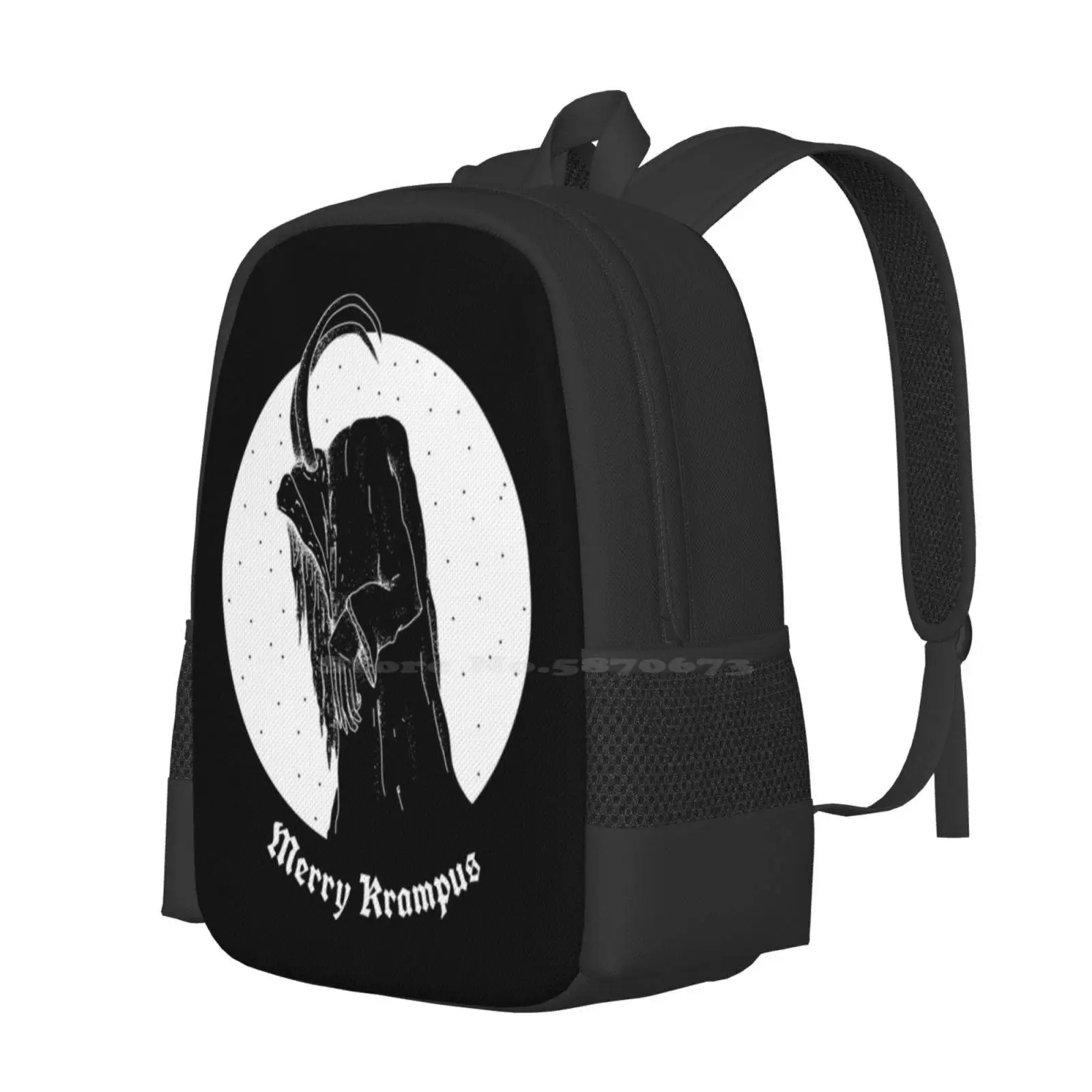 Unisex Merry Krampus Vintage mochila, bolsa de estudante, diabo, demônio, crianças, engraçado, pagão, Natal, folclore, monstro, novidades