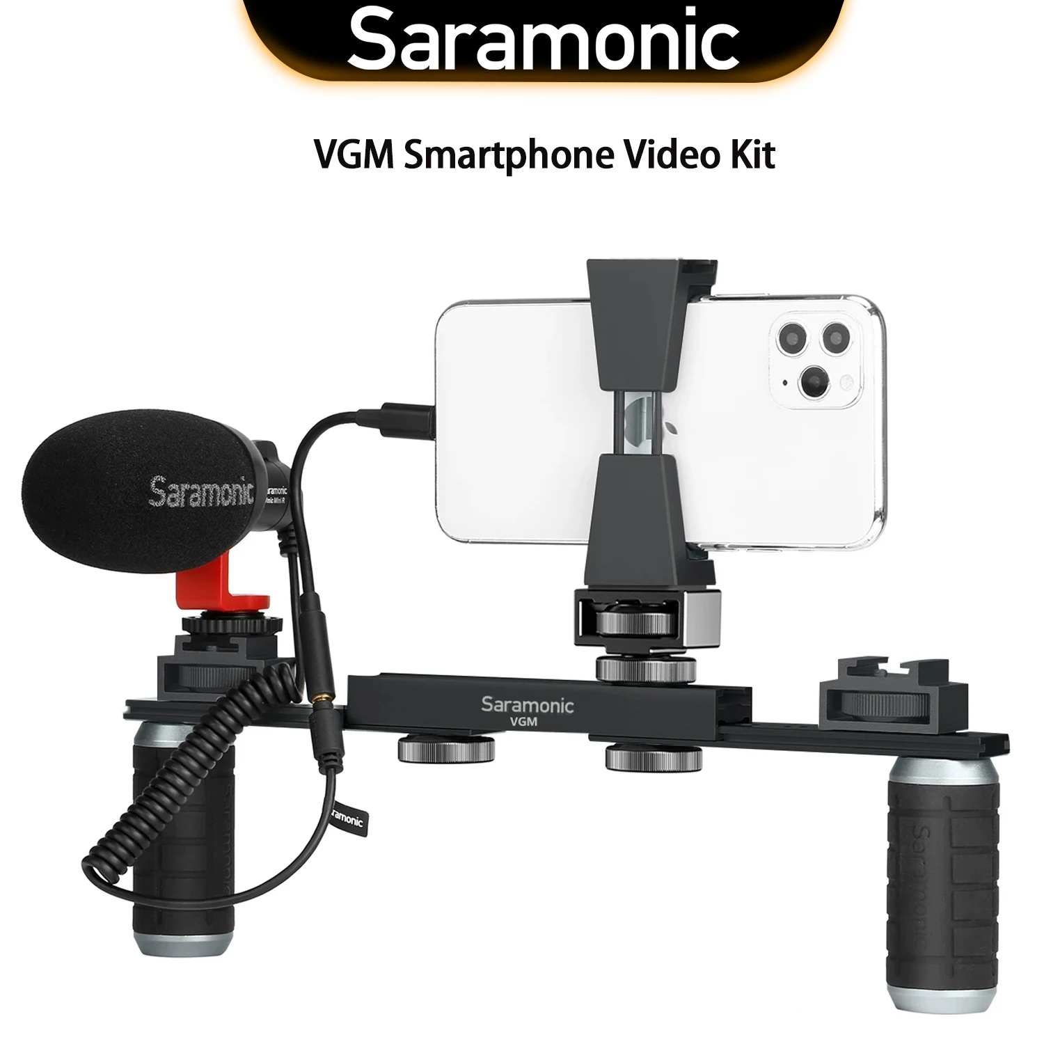 Saramonic VGM Smartphone Video Kit with Stabilizing Rig and Microphone for content creators vloggers smartphone videographers