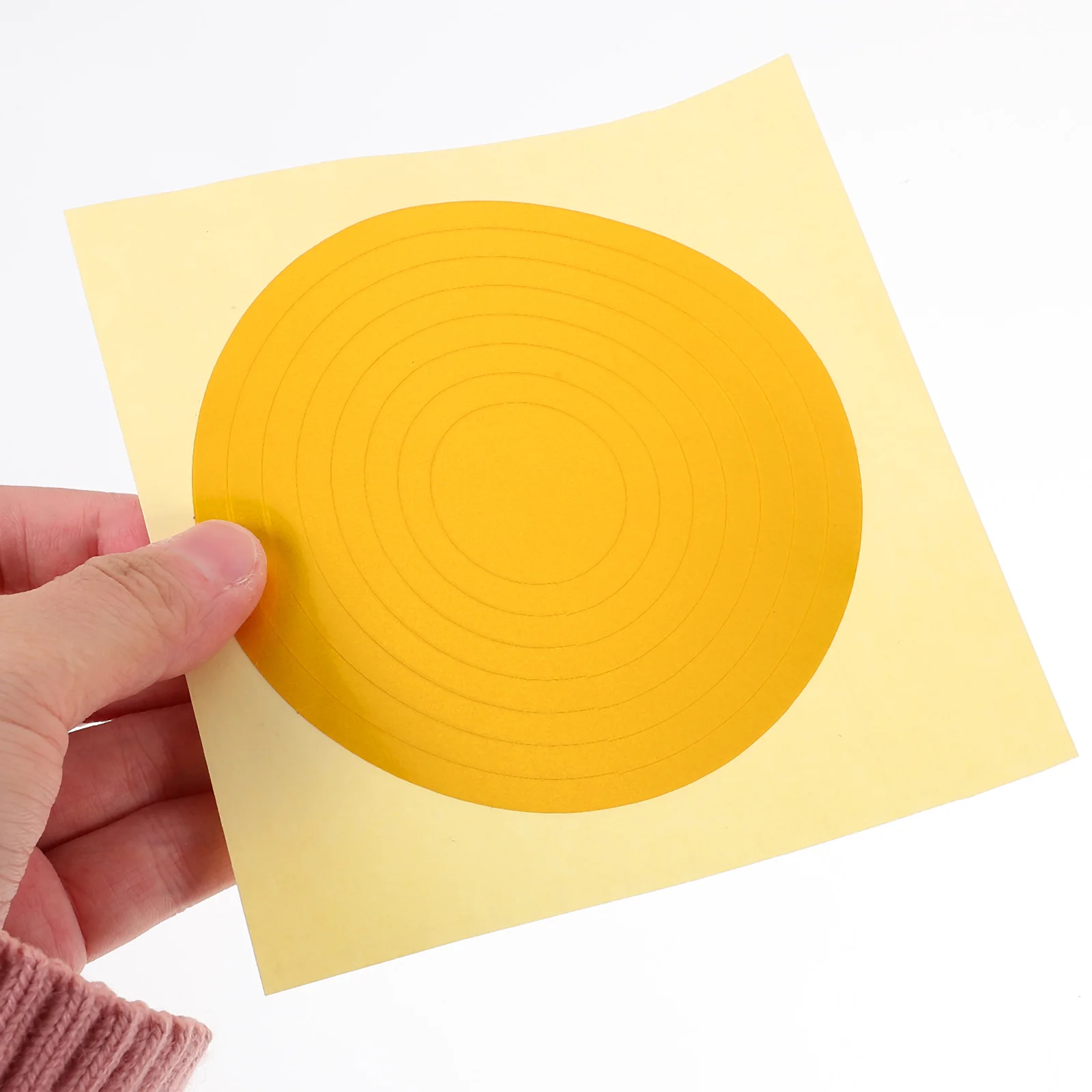 

5 Sheets 10cm Pressure Gauge Stickers Waterproof Reflective Labels Adhesive Decals Indicator Yellow High Low Accessories