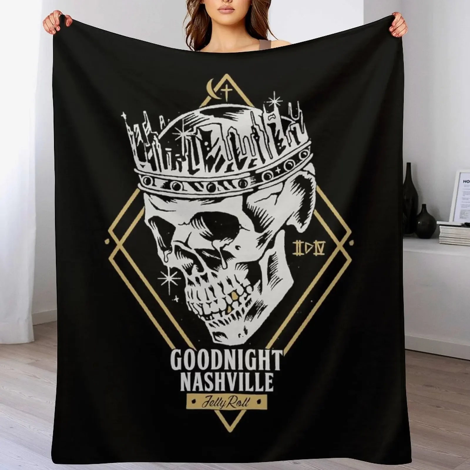 

Goodnight Nashville Throw Blanket Modern Design Soft Blanket for Home Decor