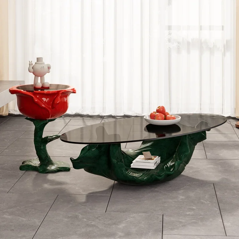 

Original One Leaf Get Rich Coffee Table Home Living Room Creative High-end Art Light Luxury High-end Sense