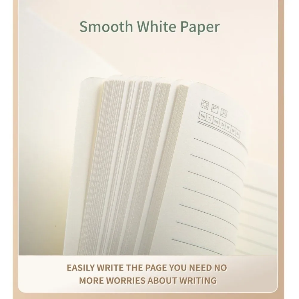 Cute Floral Flower Notebook Thickened PU Leather Office Journal Diary Notepad Wear-resistant Stationary Class lined NoteBook