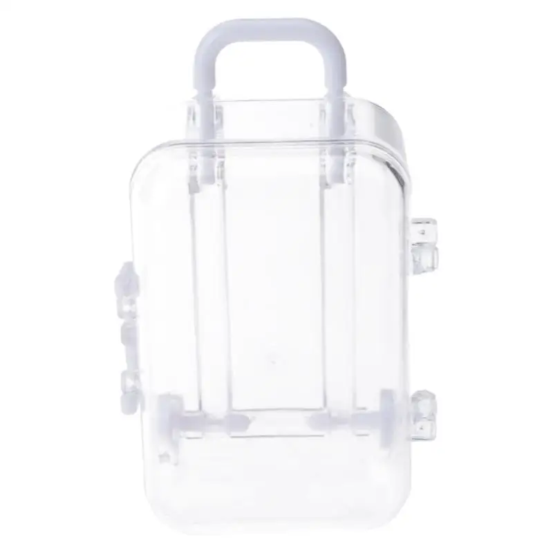 E8BD Plastic Miniature Suitcase Dolls Accessories Mini Trunk Toy Dollhouses Decoration