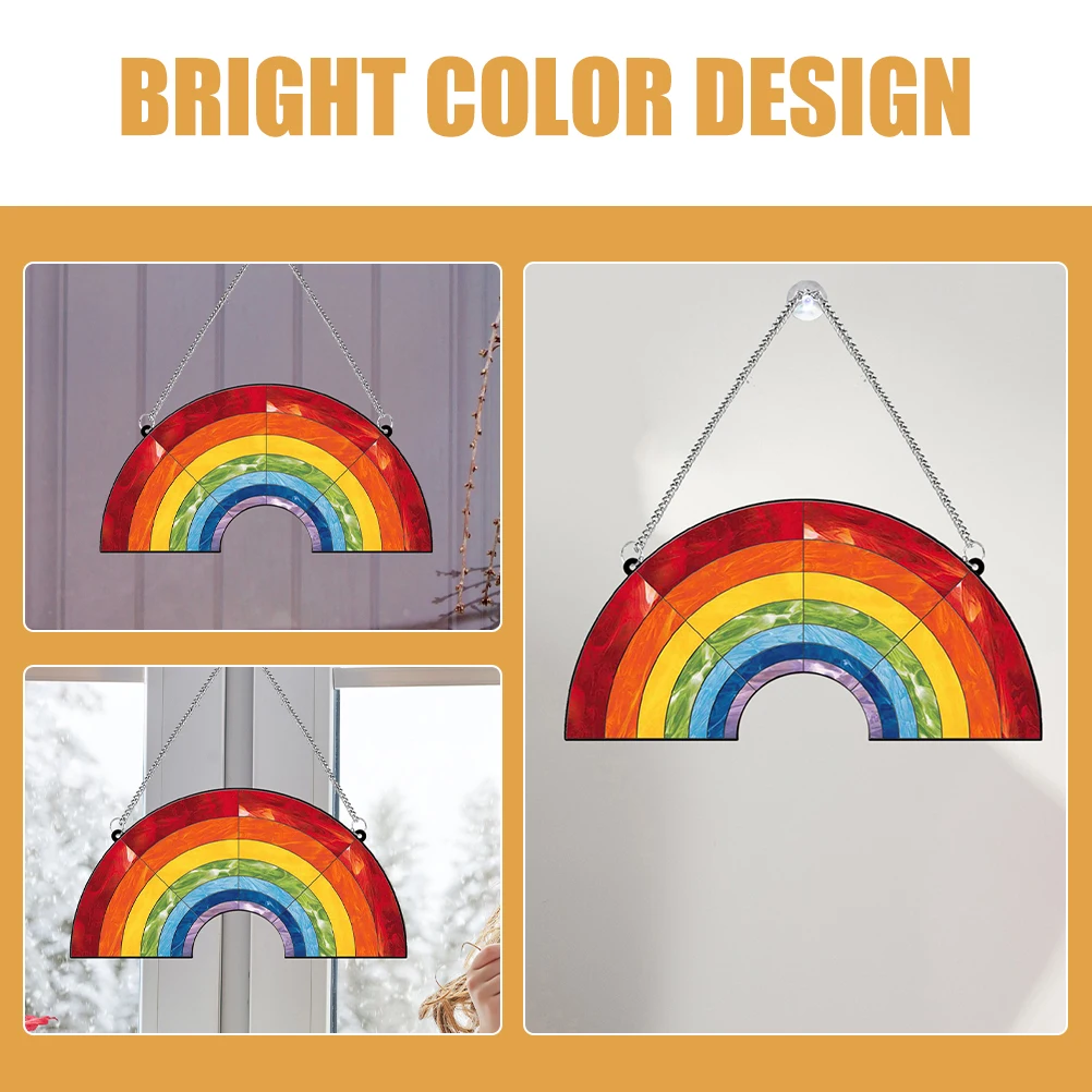 

1Set Rainbow Decorative Acrylic Pendant Hanging Ornament Window Decor Wall Hanging Sculpture Home Party Decor Rainbow