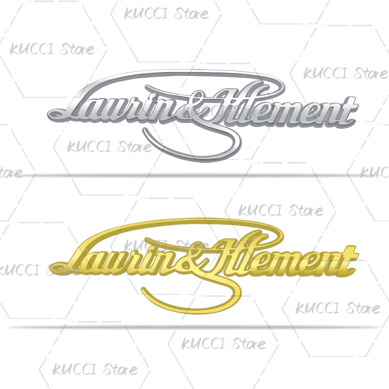 3D Car Sticker Laurin & Klement Logo Metal Emblem Badge Decals For Sport Line Octavia Rapid Kodiaq Superb Fabia Kamiq L&K