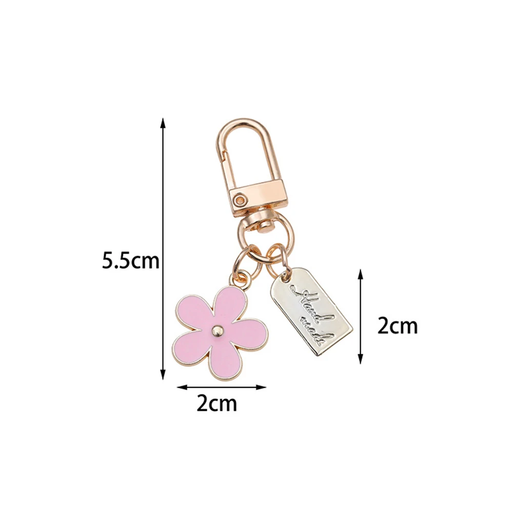 Cute Mini Daisy Keychain for Women Handbag Trinkets Bluetooth Headset Pendant Key Ring DIY Friendship Gifts