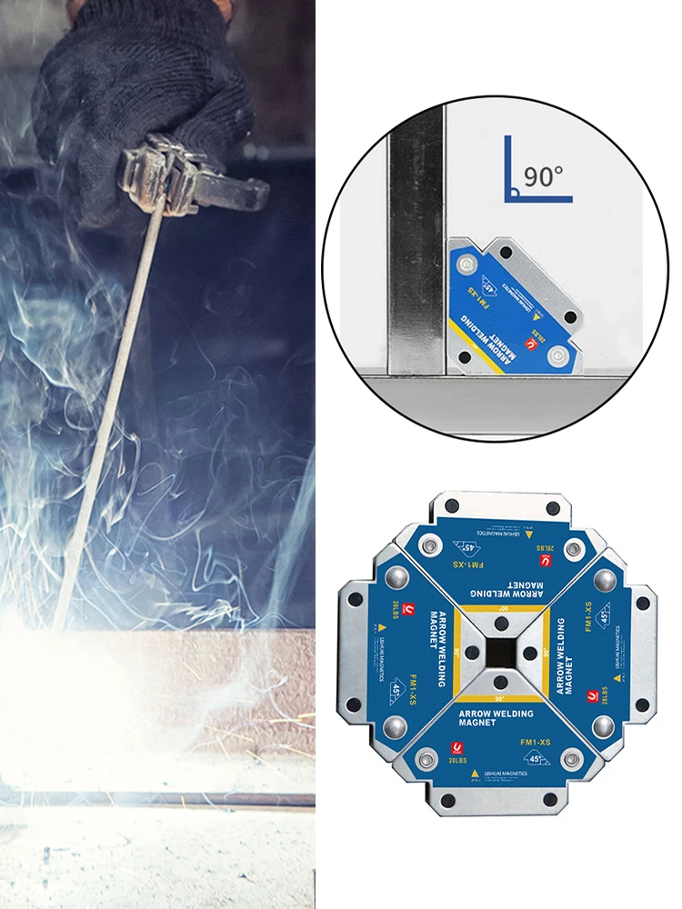 Fixer de solda magnética, Ímã Multi-Angle, Posicionador de solda, Ferrite Auxiliary Locator Tools, 45 graus, 90 graus, 135 graus, 4pcs