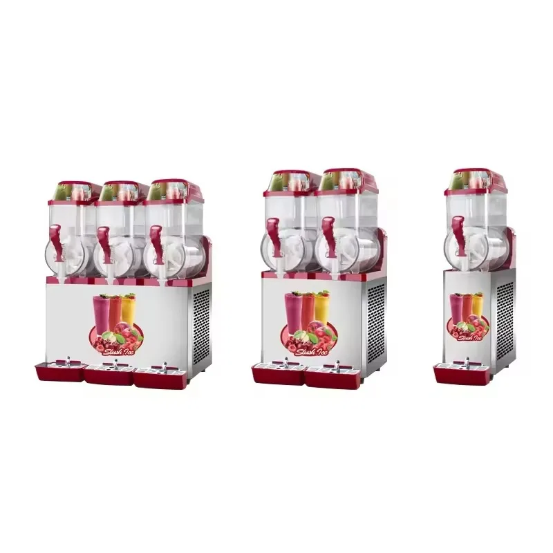 

High Quality Frozen Commerical Fruit Space Three Tank Small Slush Machine China Italian Motor 110v 220v Slushy Machine
