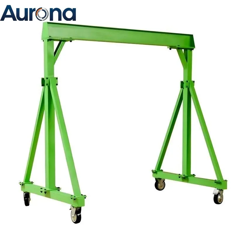 【Industrial】Portable Mobile Gantry Cranes Height Adjustable Manual Adjust For Workshop Factory Use Electric Hoist Lifting