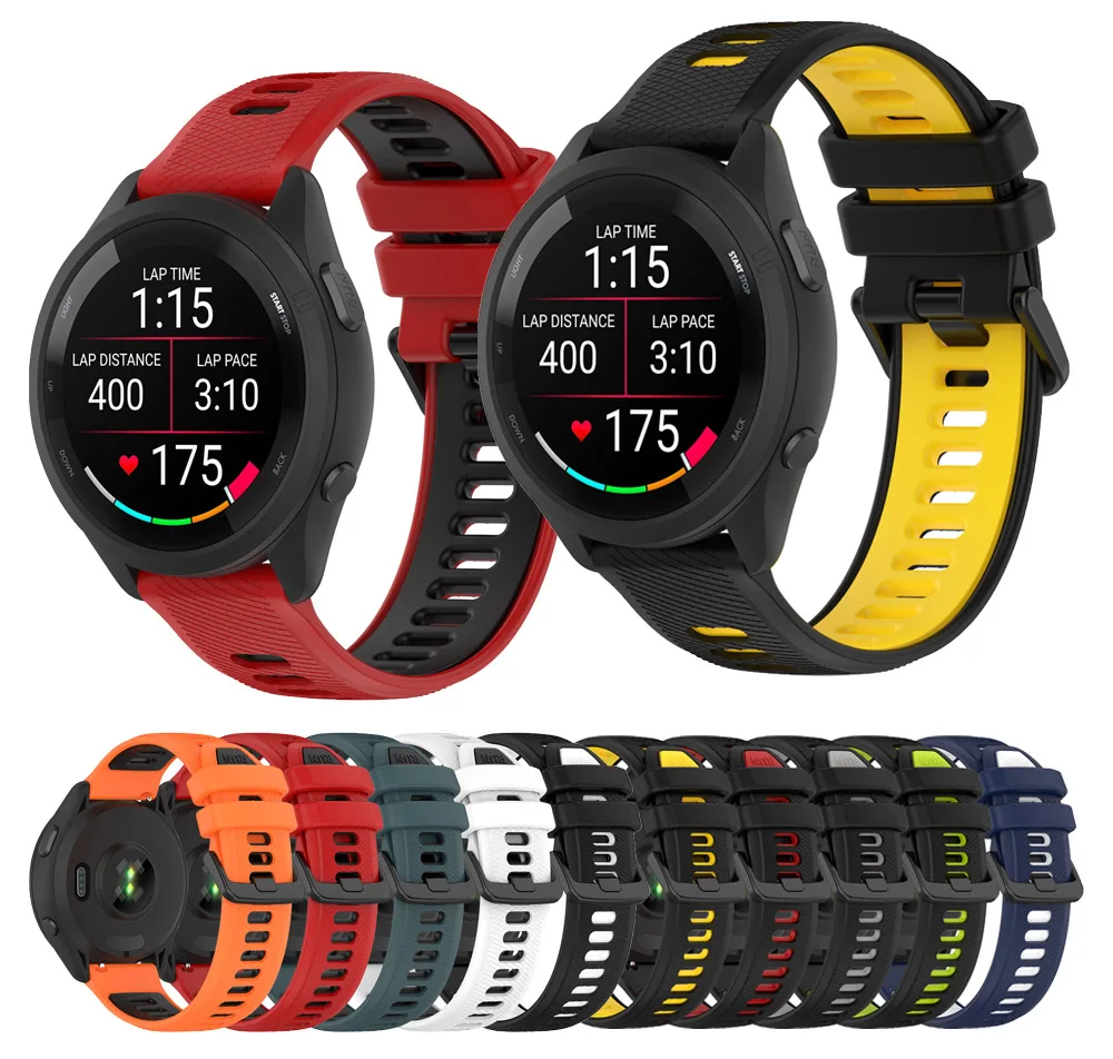 

Silicone 20 22mm Watchband For Garmin Forerunner 255 265 245 165 Vivoactive 3 4 5 Strap Wristband For Garmin Venu 2 bracelet