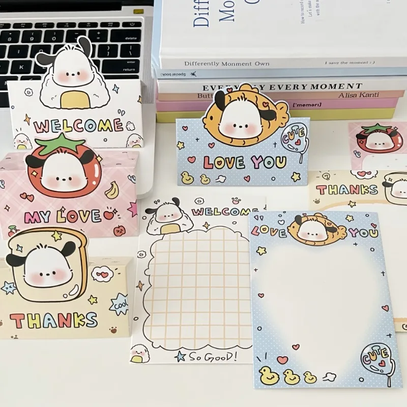 Original Cute Little Pa Puppy Out of The Card Head Card Back Small Card Material Packaging Gift Wrap Stickers Half Fold Card