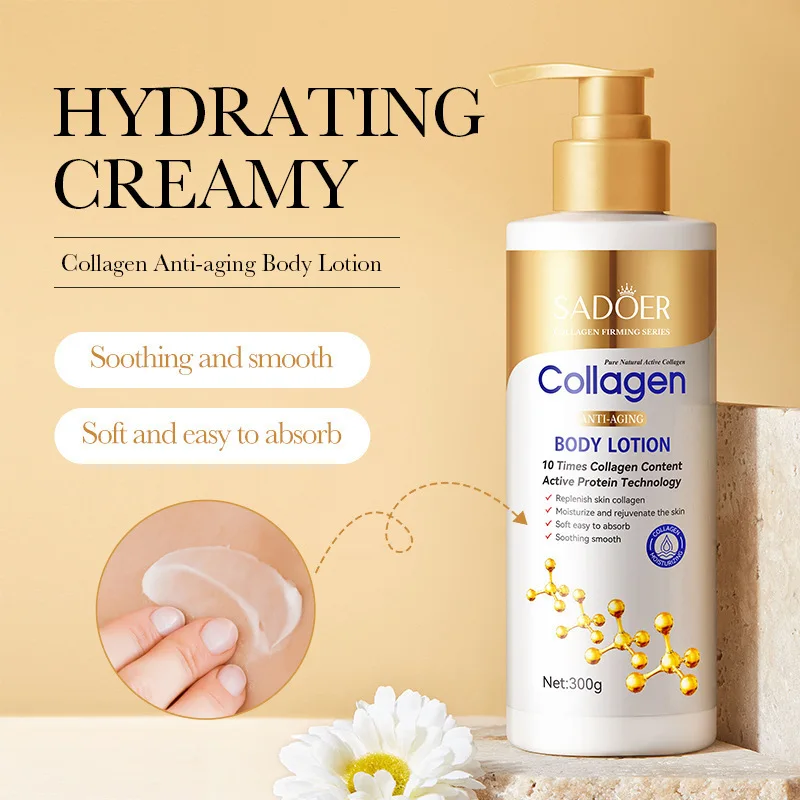 

SADOER Vitamin C Collagen Body Lotion 200ml/300g - Brightening Firming Anti-Aging Glow