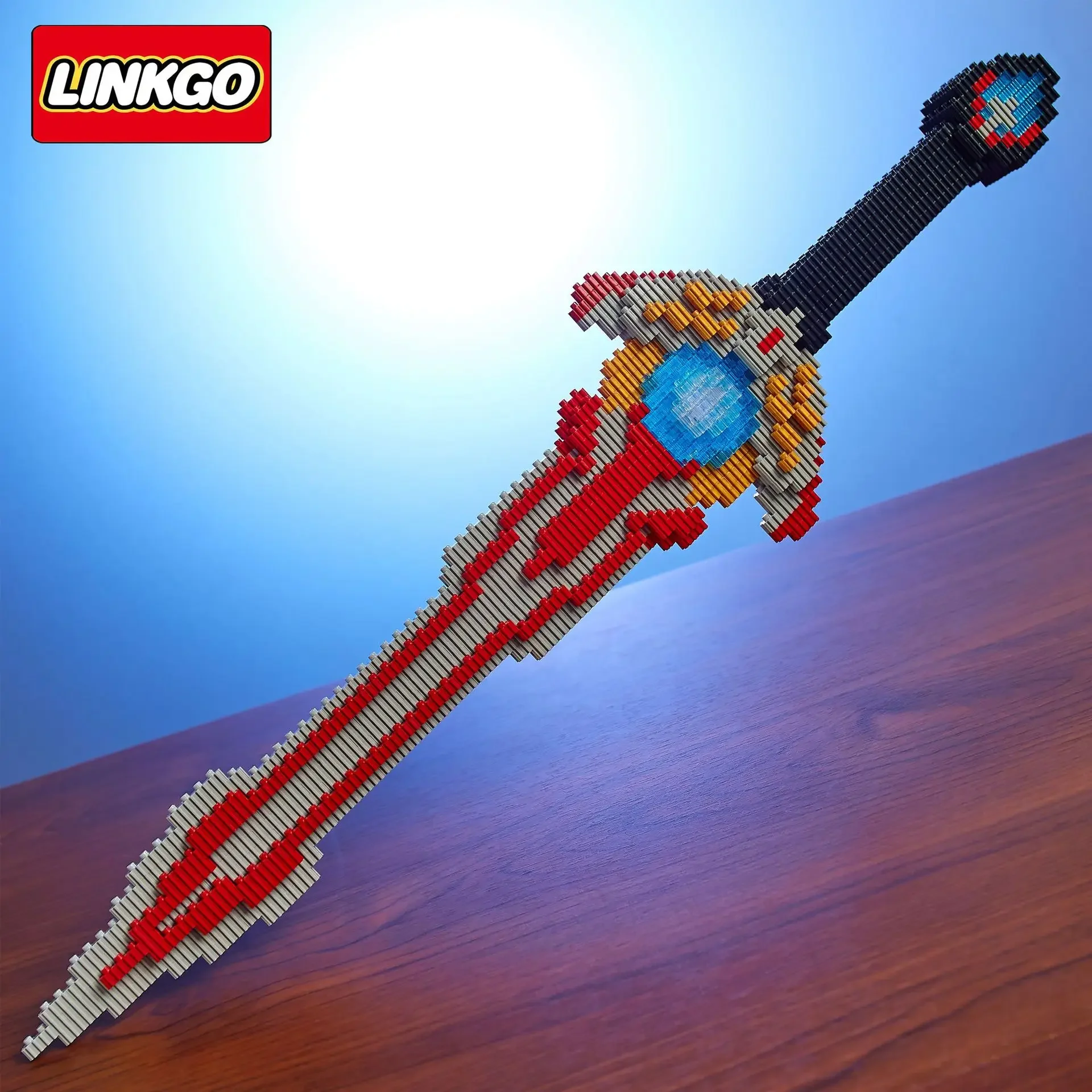 Cartoon Anime Game Sword Magic Building Blocks Demon Slayer One Piece Figures Mini Connection Bricks Genshin Impact Knife Toys