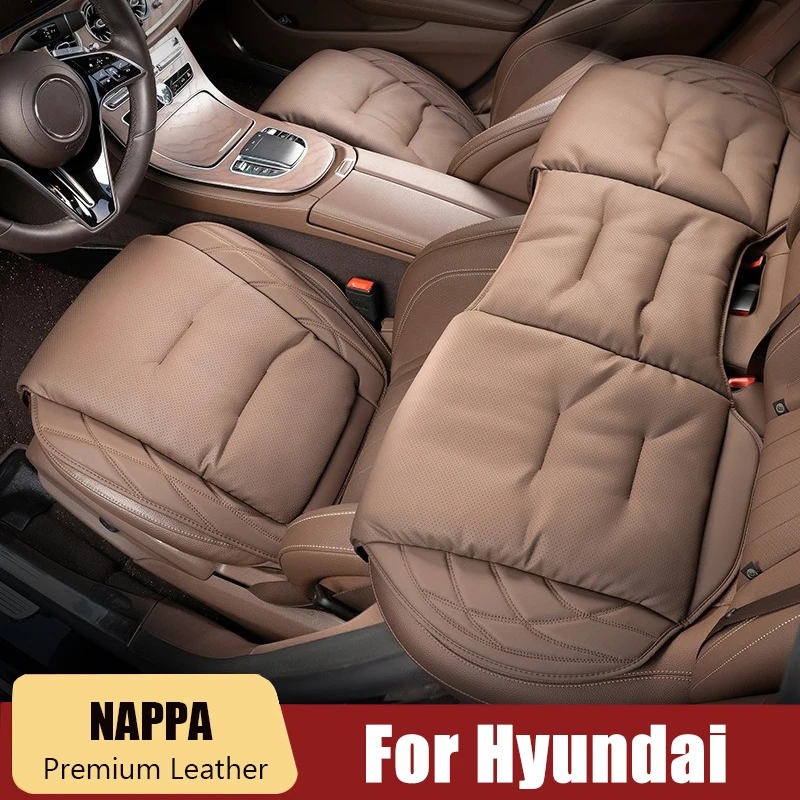 

Car Seat Cushion NAPA leather Car Seat Cover Universal For Hyundai Santa Fe Sonata Tucson Kona I30 IX25 IX35 Elantra Car styling