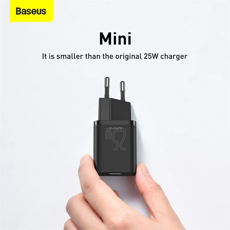 Baseus USB C Charger 25W Support Type C PD Fast Charging Portable Phone Charger For iPhone 13 Pro Max Samsung S22 S21 Tablet