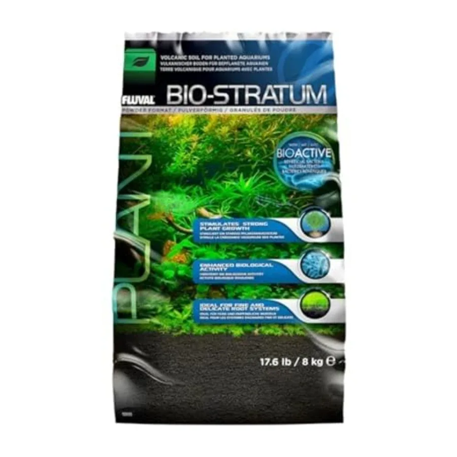 

Aquarium planted tanks substrate: natural mineral-rich volcanic soil bio stratum, dark brown, promotes healthy plant developmen