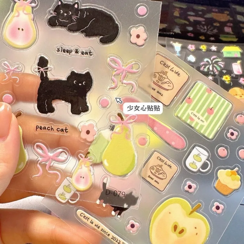 

Милые мультяшные желейные наклейки с животными и персонажами для творчества, изготовления открыток, альбомов, блокнотов, ручек, канцелярских принадлежностей