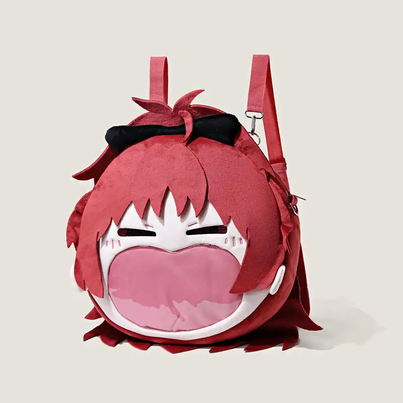 38Cm Puella Magi Madoka Magica Sakura Kyouko Big Mouth Modeling Transparent Plush Backpack Visit Comic Exhibition Friends Gifts