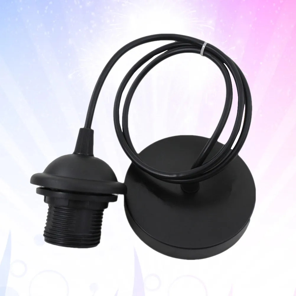 

2 шт. патрон E27 с черным проводом 1 м, крепление на присоске, ПВХ, для дома, спальни, коридора, бара, отеля, светильник