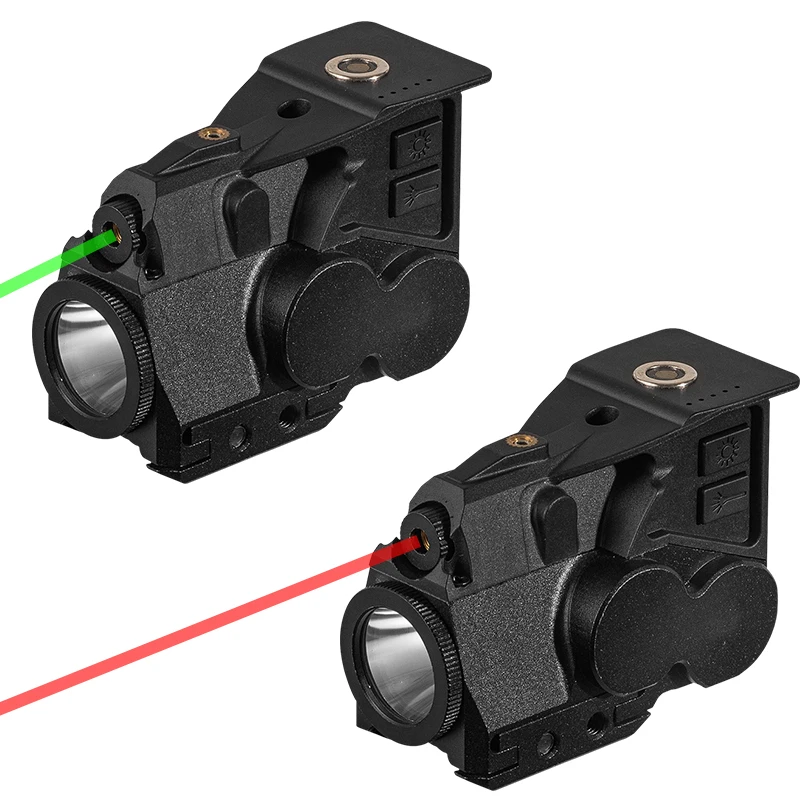 1000 Lumen Pistol Laser Flashlight Combo Tactical Weapon Gun Light With Strobe Laser Sight Magnetic Rechargable for Taurus Glock