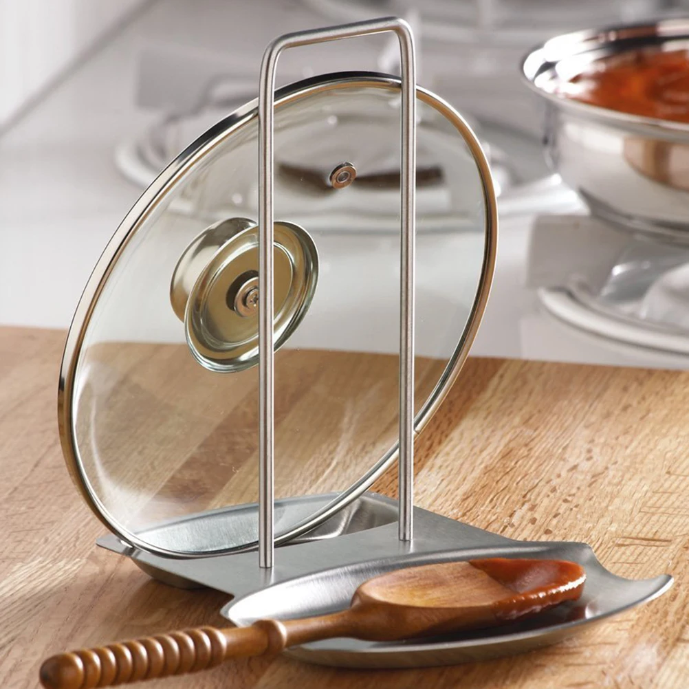 

Lid Rack Cover Bracket and Spoon Rest Stove Organizer Stand Soup Holder