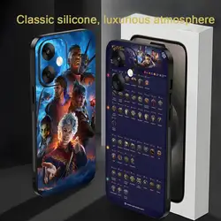 Game Baldurs Gate 3 Cool Hot telefoonhoesje voor Xiaomi Redmi Note 13,12,11, 10 Pro Plus S, 5G, 12S, luxe zachte zwarte telefoonhoes