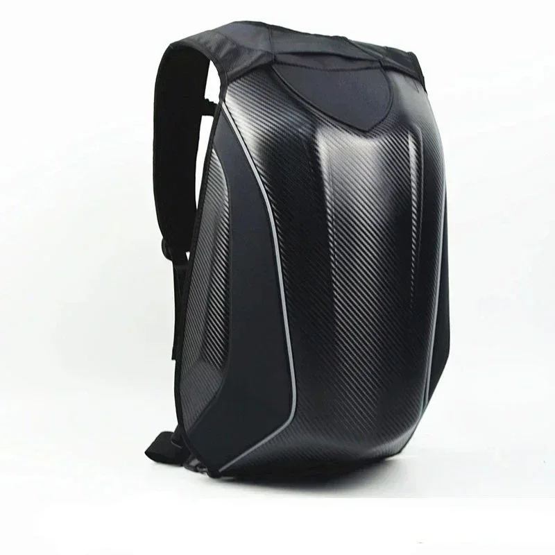 Mochila clásica de fibra de carbono para motocicleta, bolsa de equipaje impermeable para Motocross, MX, color negro