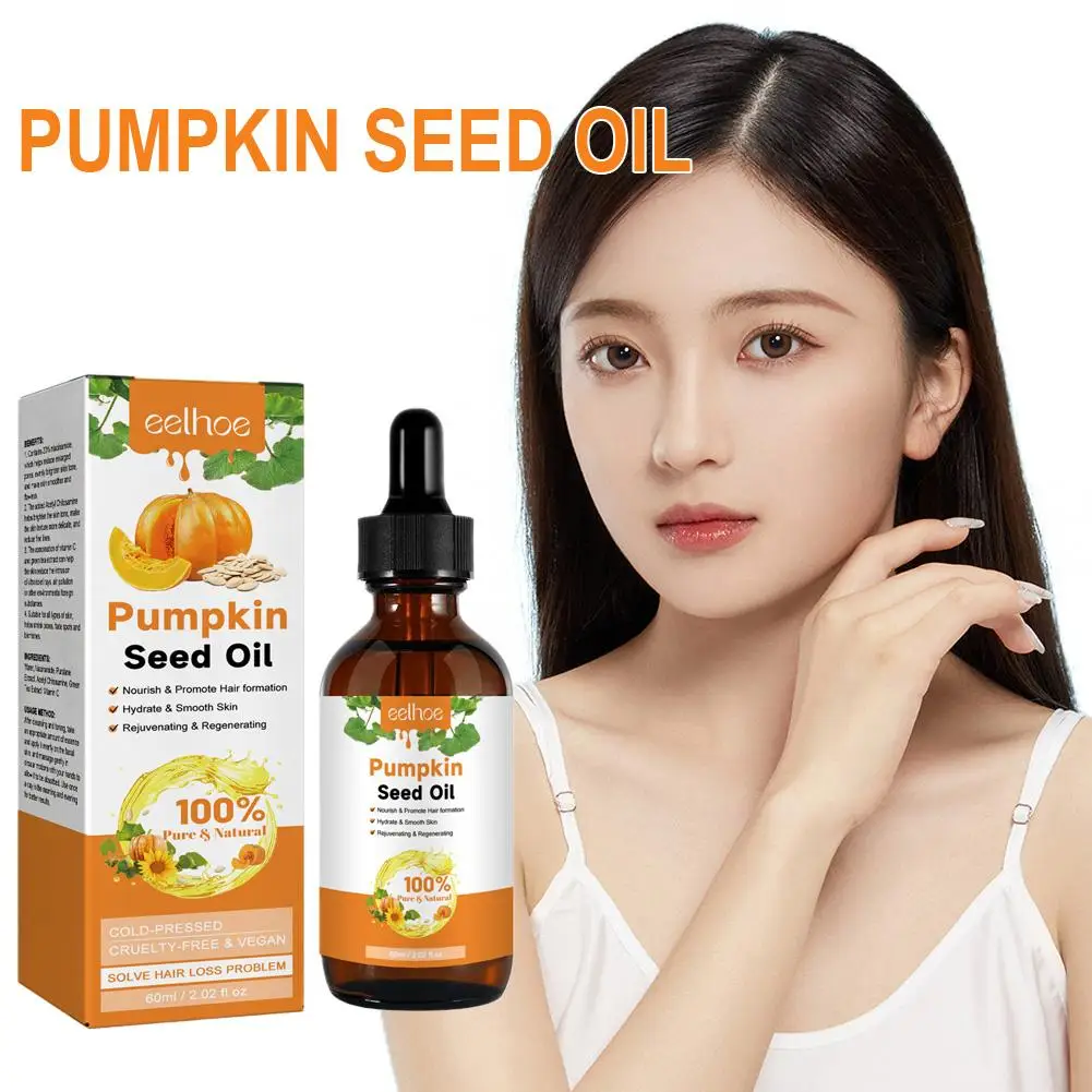 60ml Pumpkin Seed Oil for hair growth  Natural Pumpkin Seed Oil For Hair, Eyelashes & Eyebrows, Skin, Massage, Oil image 6