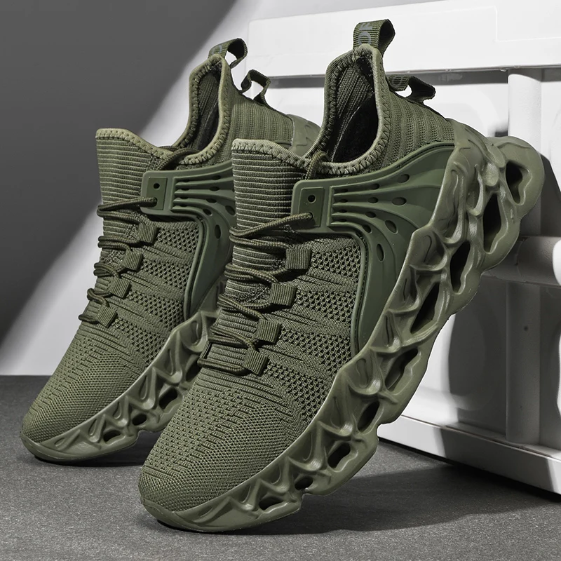 

Men’s New Fashion Colorful Running Shoes Advanced Breathable Blade Design Lightweight Sports Training Sneakers Wear Resistant