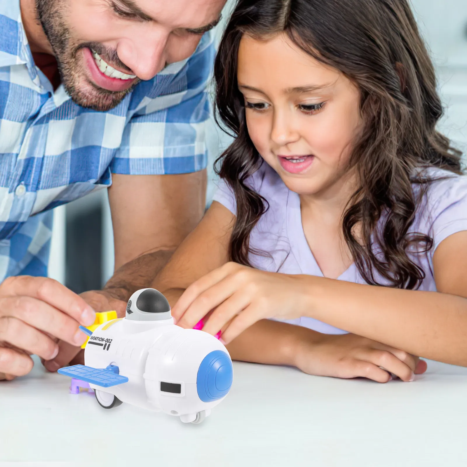 

Push Button Space Kids Rocket Plaything Pretend Play Space Aircraft Astronaut Play Gift Astronaut Toy