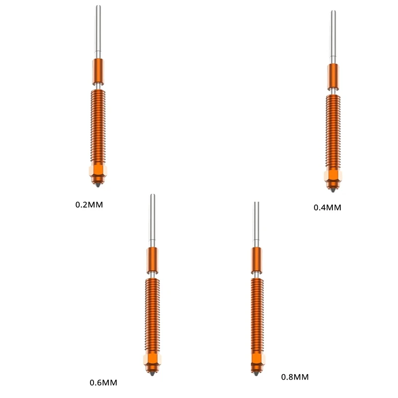 For K2 Plus Nozzle Quick-Swap Nozzle Kit Hardened Steel All-Metal For K2 Plus 3D Printer Accessories