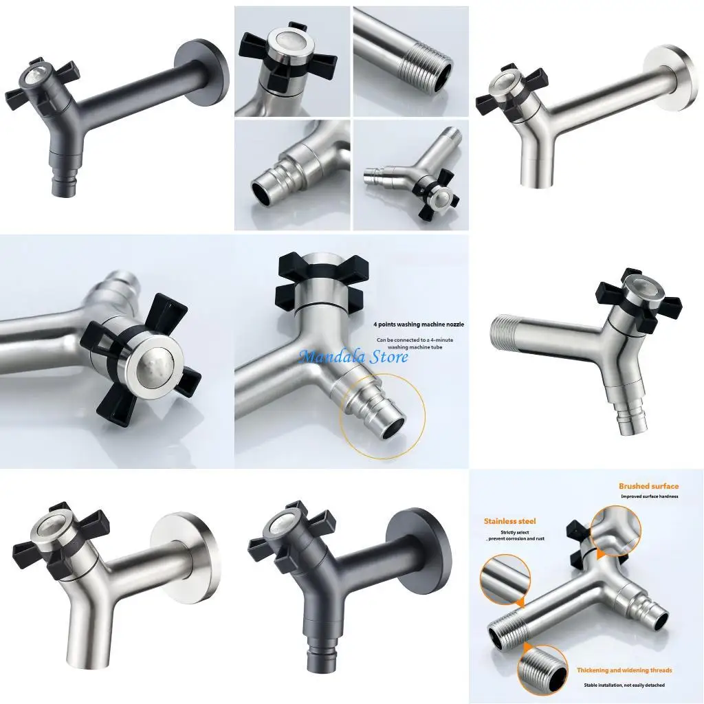 

U2JC High Grade Steel Fast Flows Washing Machine Valves Easy Turn Levers Installation Ready Quick Fixing for Most Connection