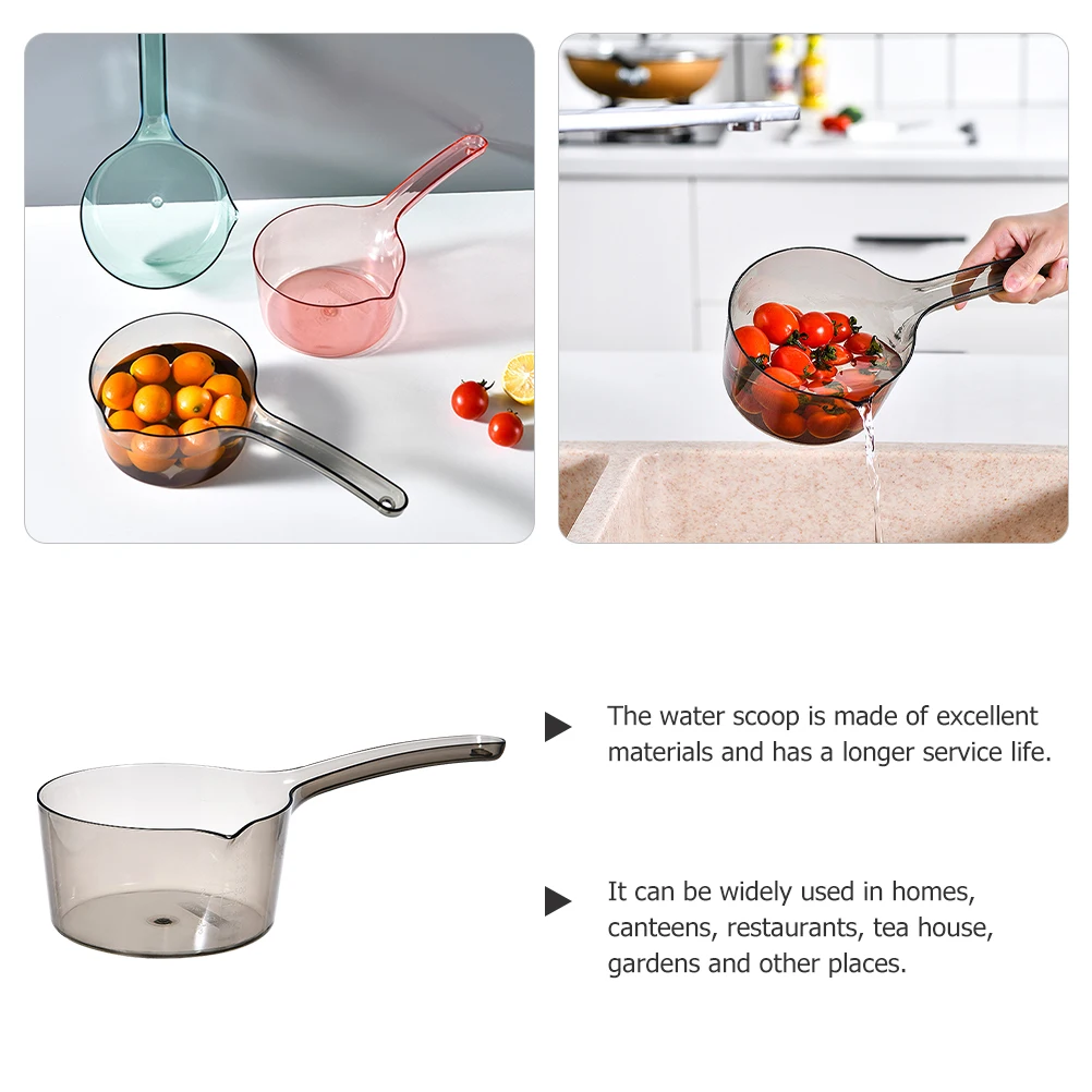 

Thickened Water Scoop Reusable Plastic Ladle Kitchen Bath Shower Garden Plant Watering Tool Smooth Handle Home
