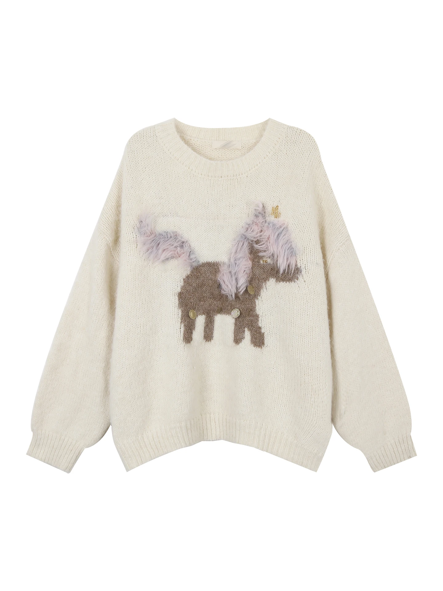 سترة محبوكة أنيقة للنساء موديل 2025 الجديد لفصل الشتاء، تصميم راقي بأسلوب كسول، إحساس راقي بالتصميم، أنيقة وعصرية بقصة مستقيم...