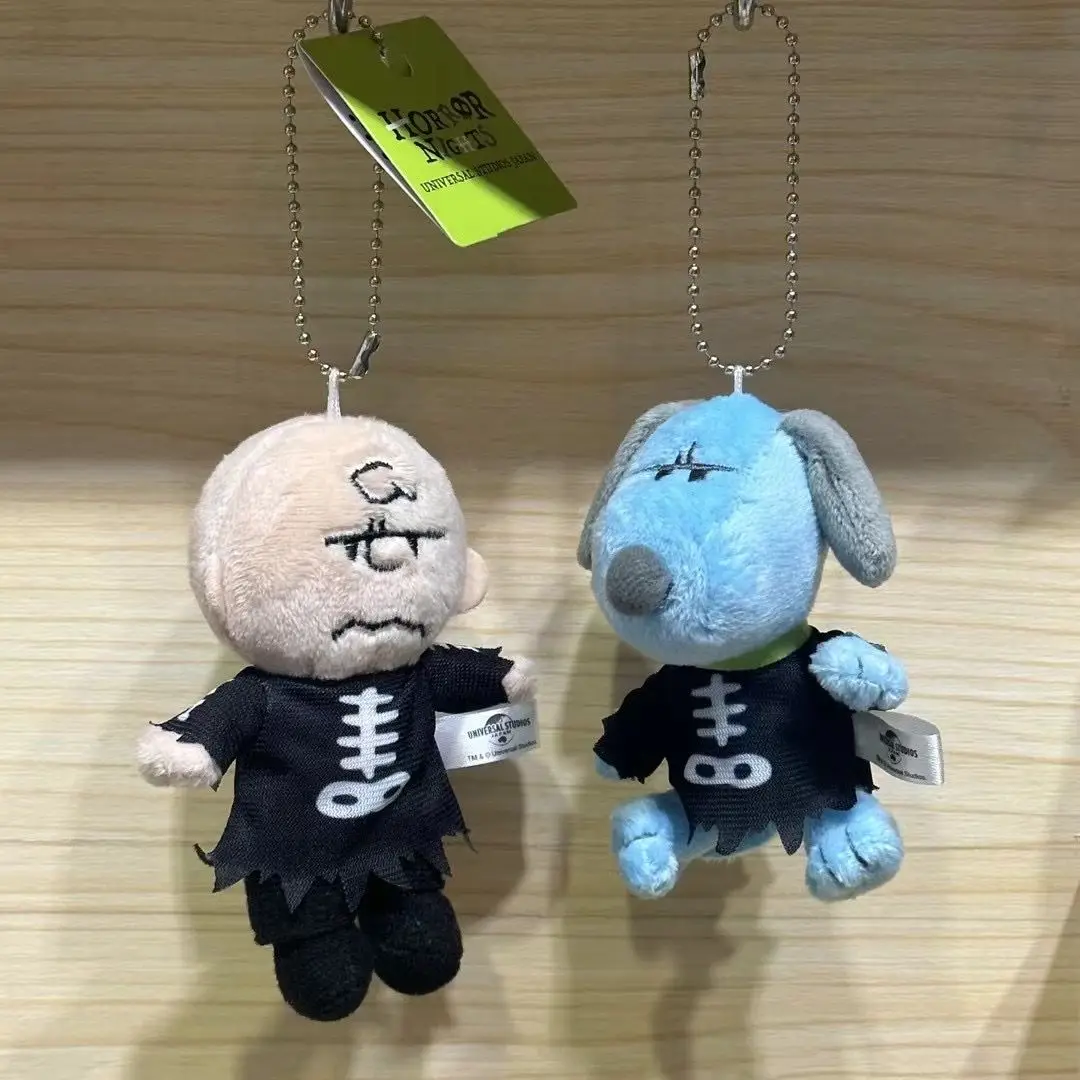 New Snoopy Charlie Plush Doll Peanuts Anime Halloween Doll Keychain Plush Doll Pendant Cartoon Cute Children Birthday Toy Gift