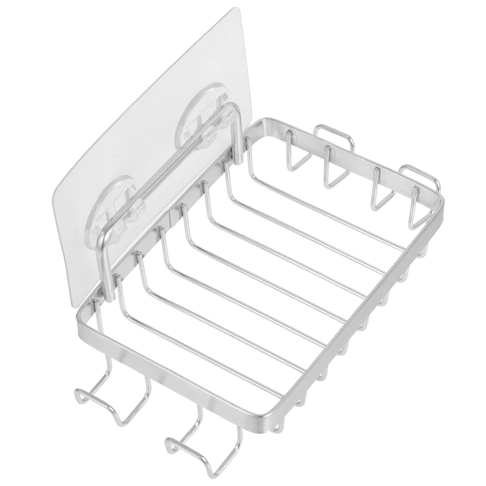 

Stainless Steel Holder Dish Wall Mounted Storage Rack Bathroom Kitchen Non Rust Metal Bar Soap Case Self Draining Slats Dry