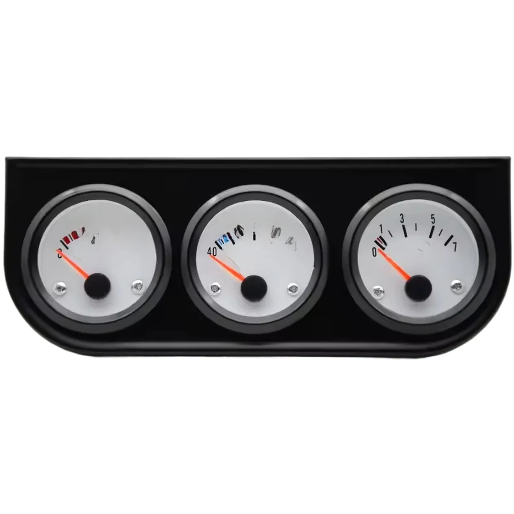 Water Temp Gauge 52mm Triple Gauge ABS Plastic Housing Metal Construction Precise Readouts For Comprehensive Vehicle Diagnostics